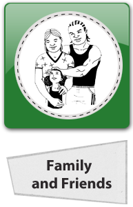 Family and Friends Pictures Button